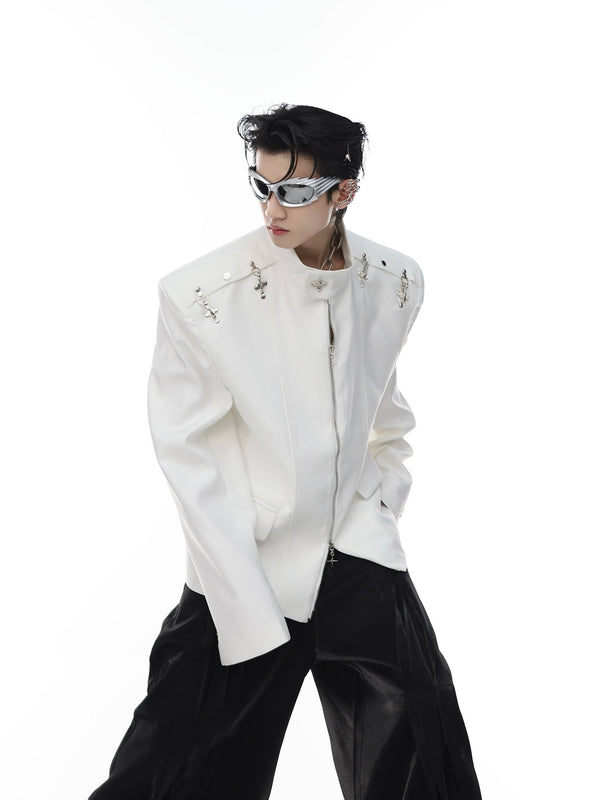 ArguE CulturE Deconstructed Shoulder Metal Button Jacket - COPPING THREADS - ArguE CulturE