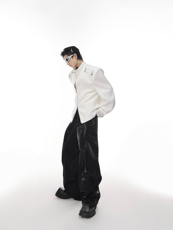 ArguE CulturE Deconstructed Shoulder Metal Button Jacket - COPPING THREADS - ArguE CulturE