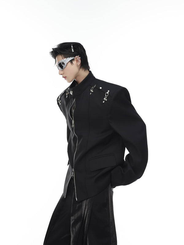 ArguE CulturE Deconstructed Shoulder Metal Button Jacket - COPPING THREADS - ArguE CulturE