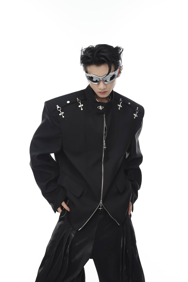 ArguE CulturE Deconstructed Shoulder Metal Button Jacket - COPPING THREADS - ArguE CulturE