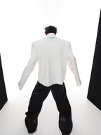 ArguE CulturE Deconstructed Shoulder Metal Button Jacket - COPPING THREADS - ArguE CulturE