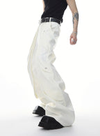 ArguE CulturE Deconstructed Slim Flared Trouser White - COPPING THREADS - ArguE CulturE