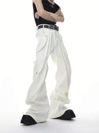 ArguE CulturE Deconstructed Slim Flared Trouser White - COPPING THREADS - ArguE CulturE
