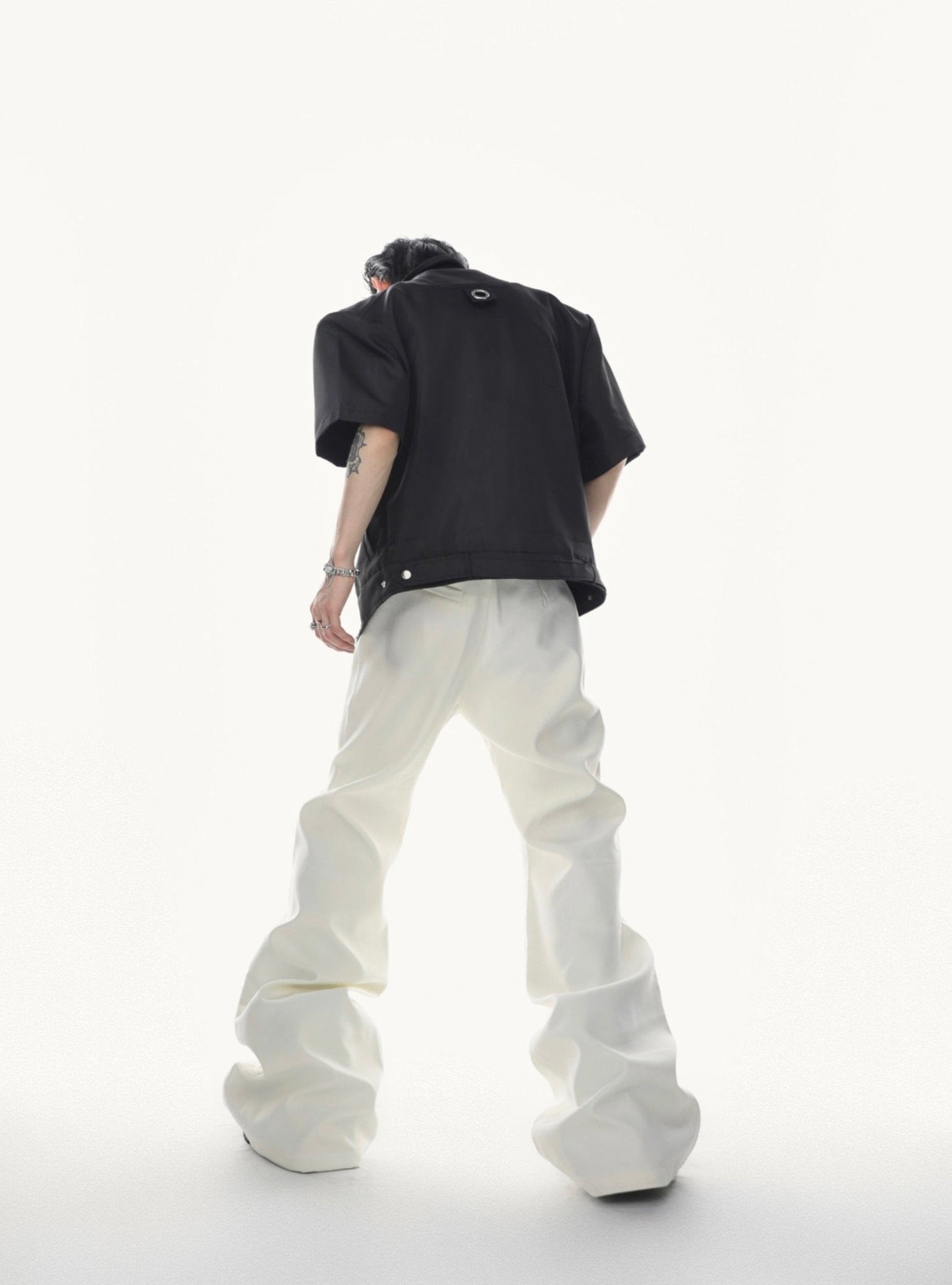 ArguE CulturE Deconstructed Slim Flared Trouser White - COPPING THREADS - ArguE CulturE