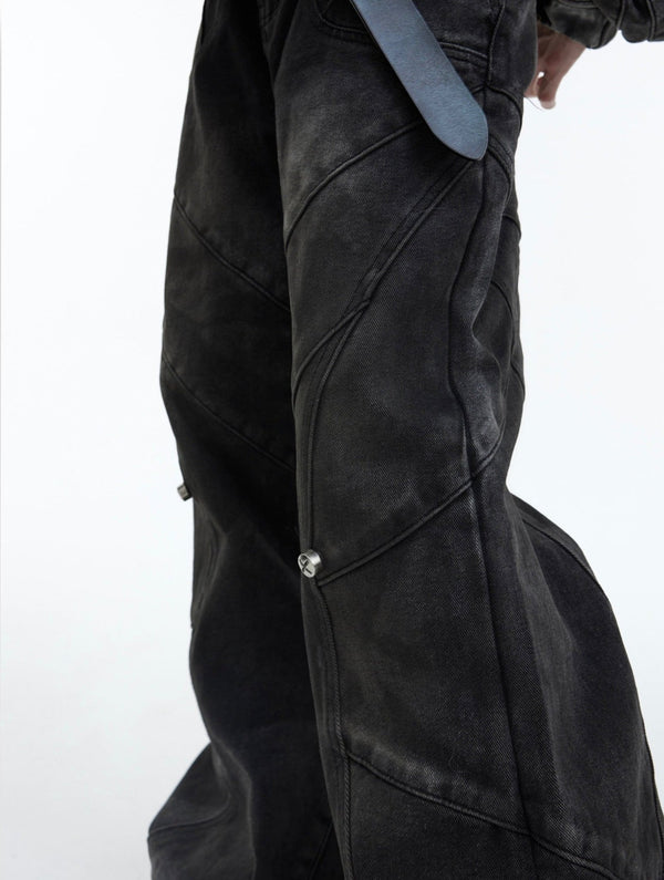 ArguE CulturE Distressed Metal Button Denim - COPPING THREADS - ArguE CulturE