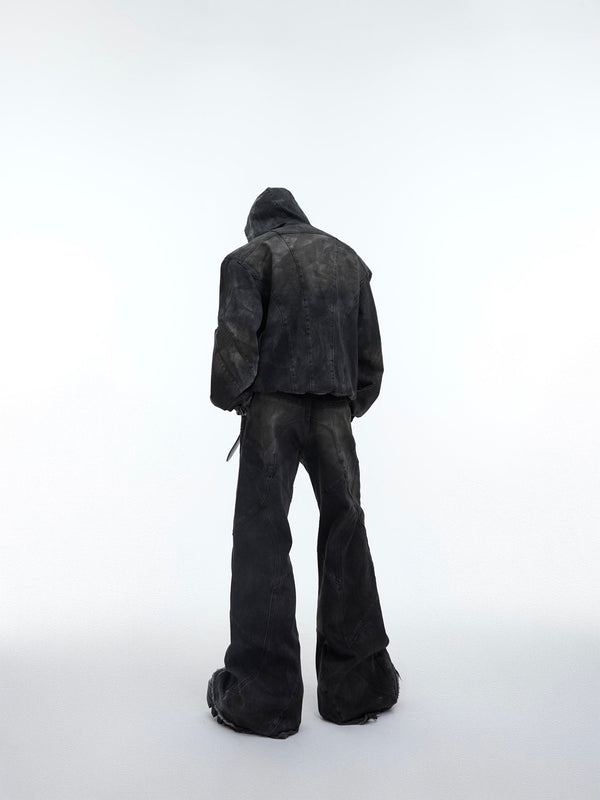 ArguE CulturE Distressed Metal Button Denim Jacket - COPPING THREADS - ArguE CulturE