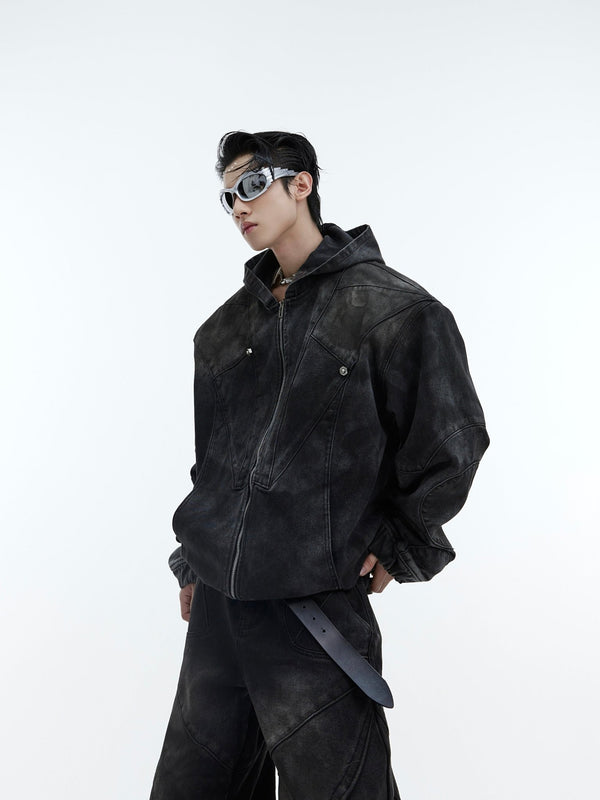 ArguE CulturE Distressed Metal Button Denim Jacket - COPPING THREADS - ArguE CulturE