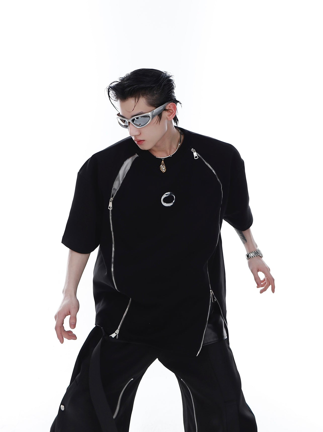 ArguE CulturE Double Zipper Tee - COPPING THREADS - ArguE CulturE