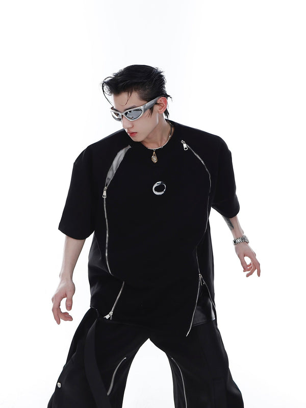 ArguE CulturE Double Zipper Tee - COPPING THREADS - ArguE CulturE
