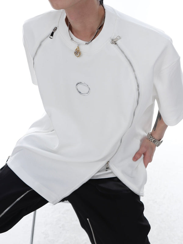 ArguE CulturE Double Zipper Tee - COPPING THREADS - ArguE CulturE