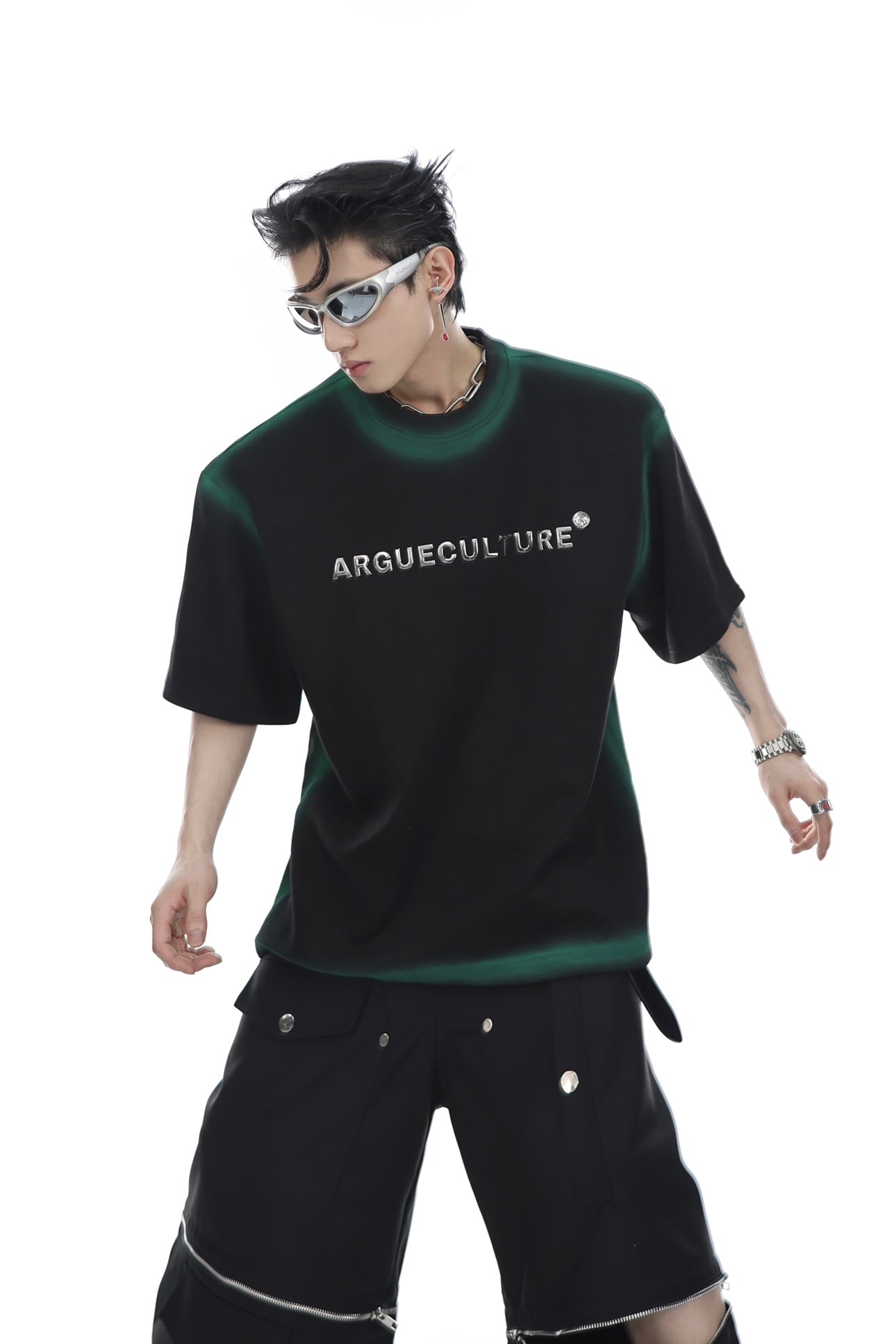 ArguE CulturE Gradient Metal 3D Print Logo Tee - COPPING THREADS - ArguE CulturE Hauptbild