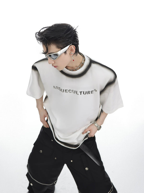 ArguE CulturE Gradient Metal 3D Print Logo Tee - COPPING THREADS - ArguE CulturE