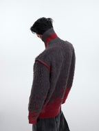 ArguE CulturE Gradient V - neck Knit Sweater - COPPING THREADS - ArguE CulturE