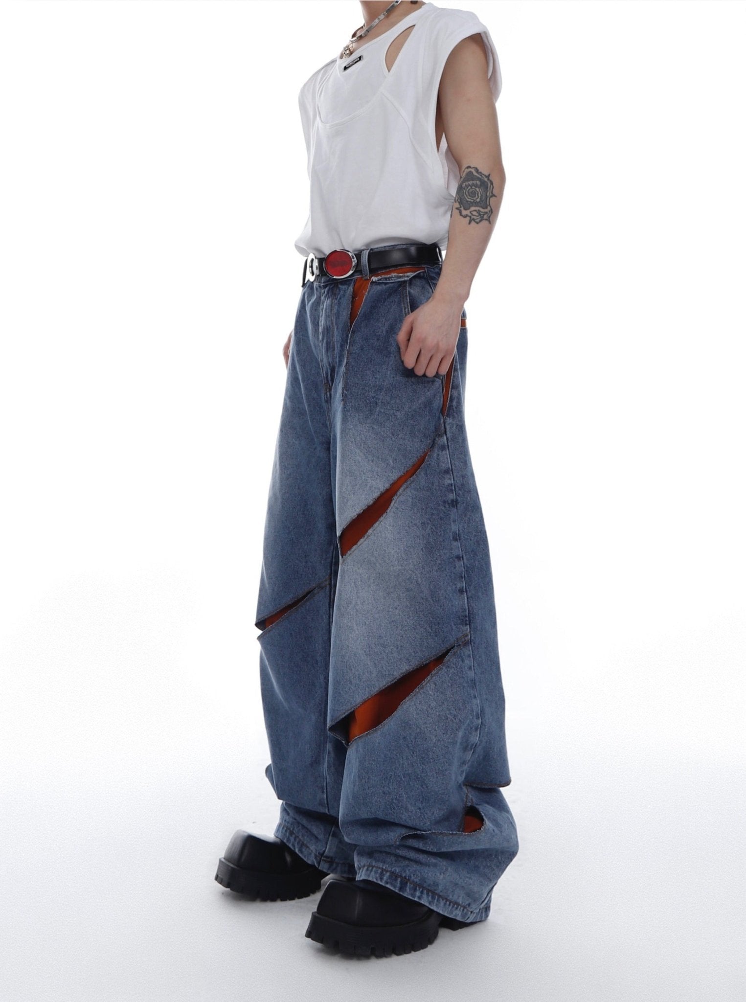 ArguE CulturE Irregular Distressed Deconstructed Denim - COPPING THREADS - ArguE CulturE