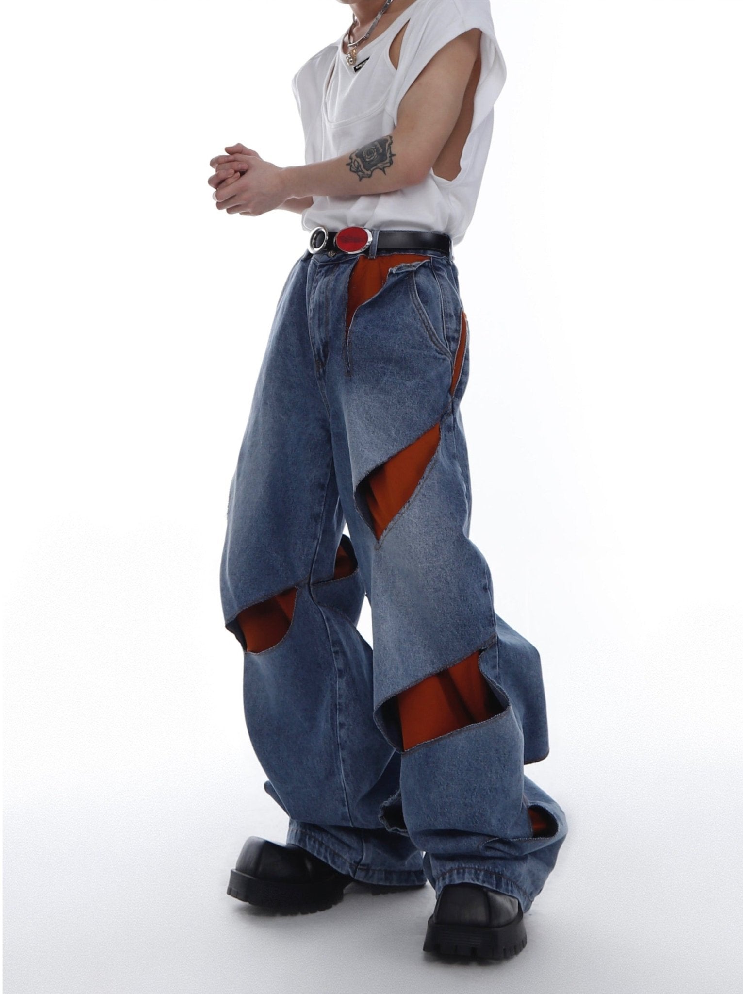 ArguE CulturE Irregular Distressed Deconstructed Denim - COPPING THREADS - ArguE CulturE