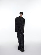 ArguE CulturE Matte Silhouette Padded Shoulder Blazer - COPPING THREADS - ArguE CulturE