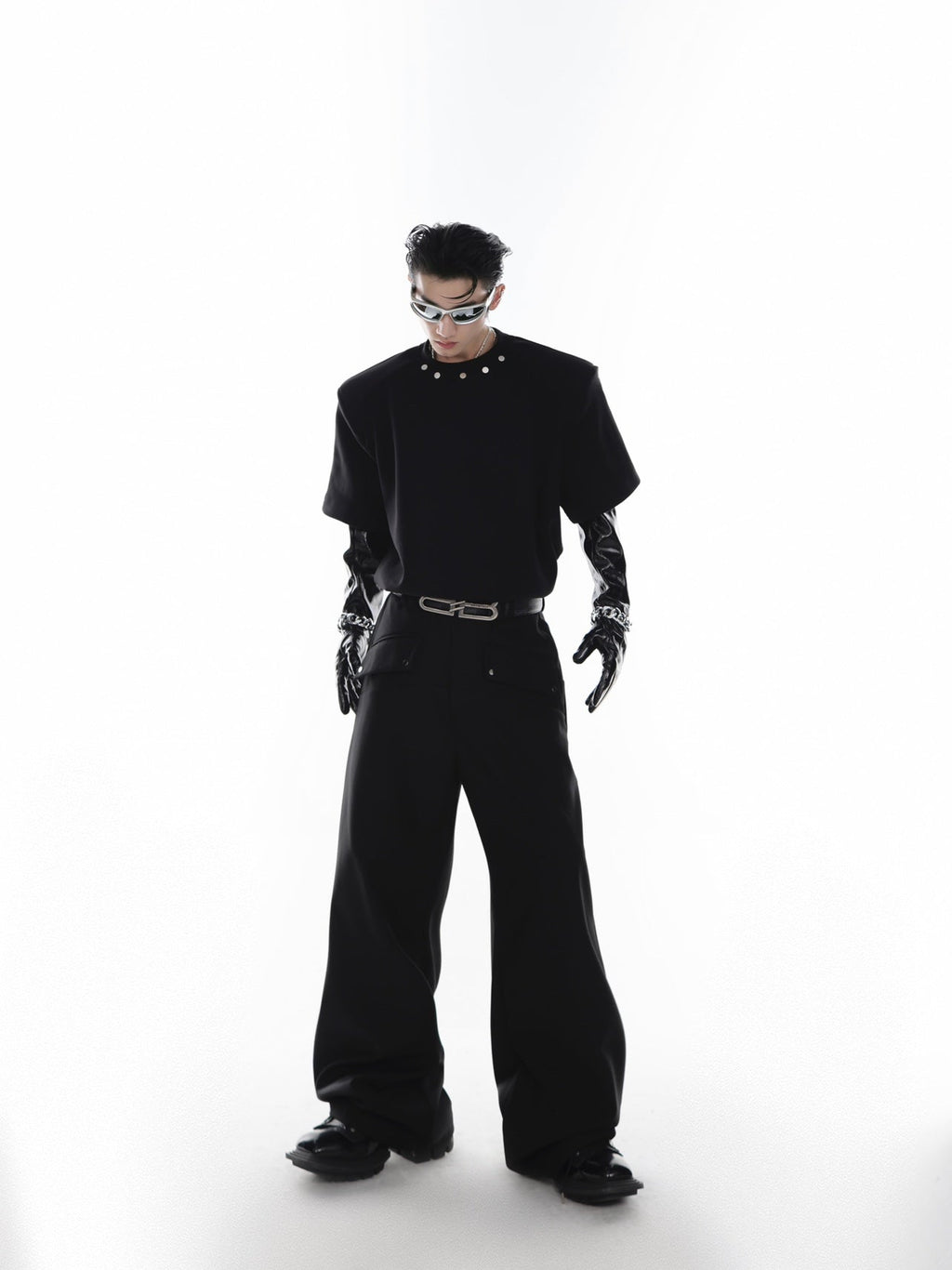 ArguE CulturE Metal Button Shoulder Pad Tee - COPPING THREADS - ArguE CulturE