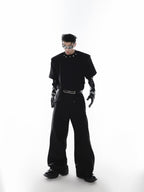 ArguE CulturE Metal Button Shoulder Pad Tee - COPPING THREADS - ArguE CulturE