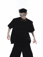 ArguE CulturE Metal Button Shoulder Pad Tee - COPPING THREADS - ArguE CulturE