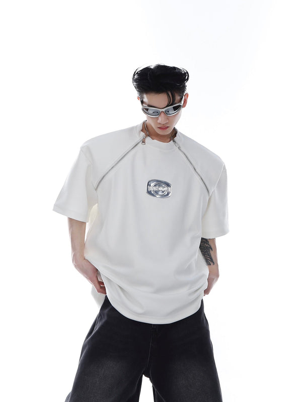 ArguE CulturE Metal Design Zipper Tee - COPPING THREADS - ArguE CulturE
