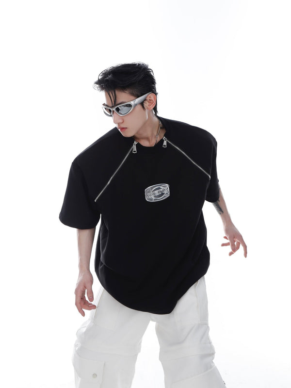 ArguE CulturE Metal Design Zipper Tee - COPPING THREADS - ArguE CulturE