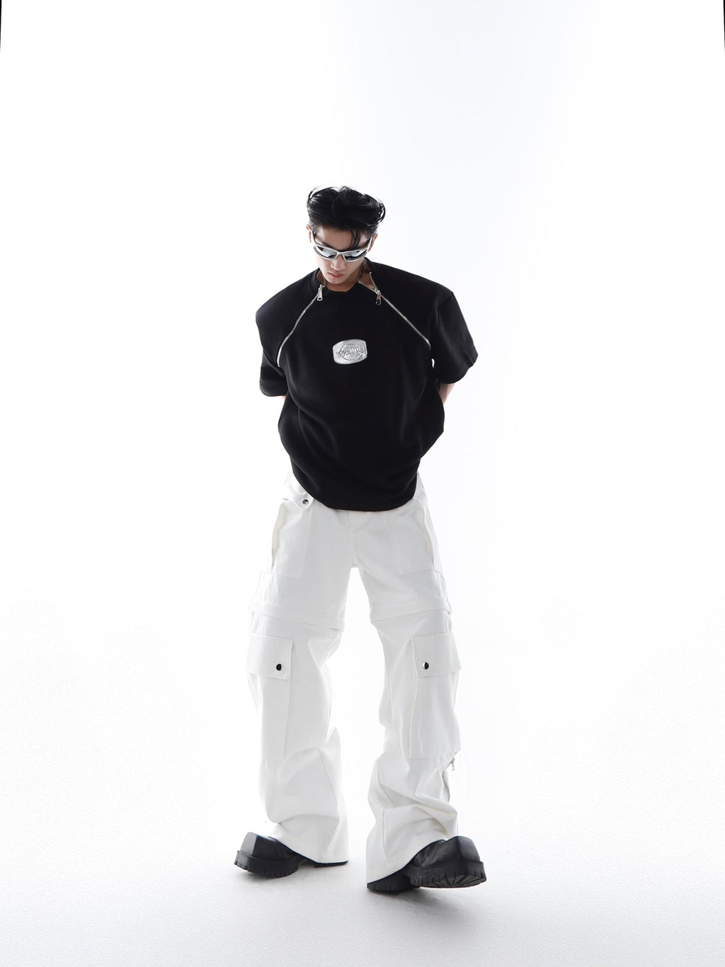 ArguE CulturE Metal Design Zipper Tee - COPPING THREADS - ArguE CulturE