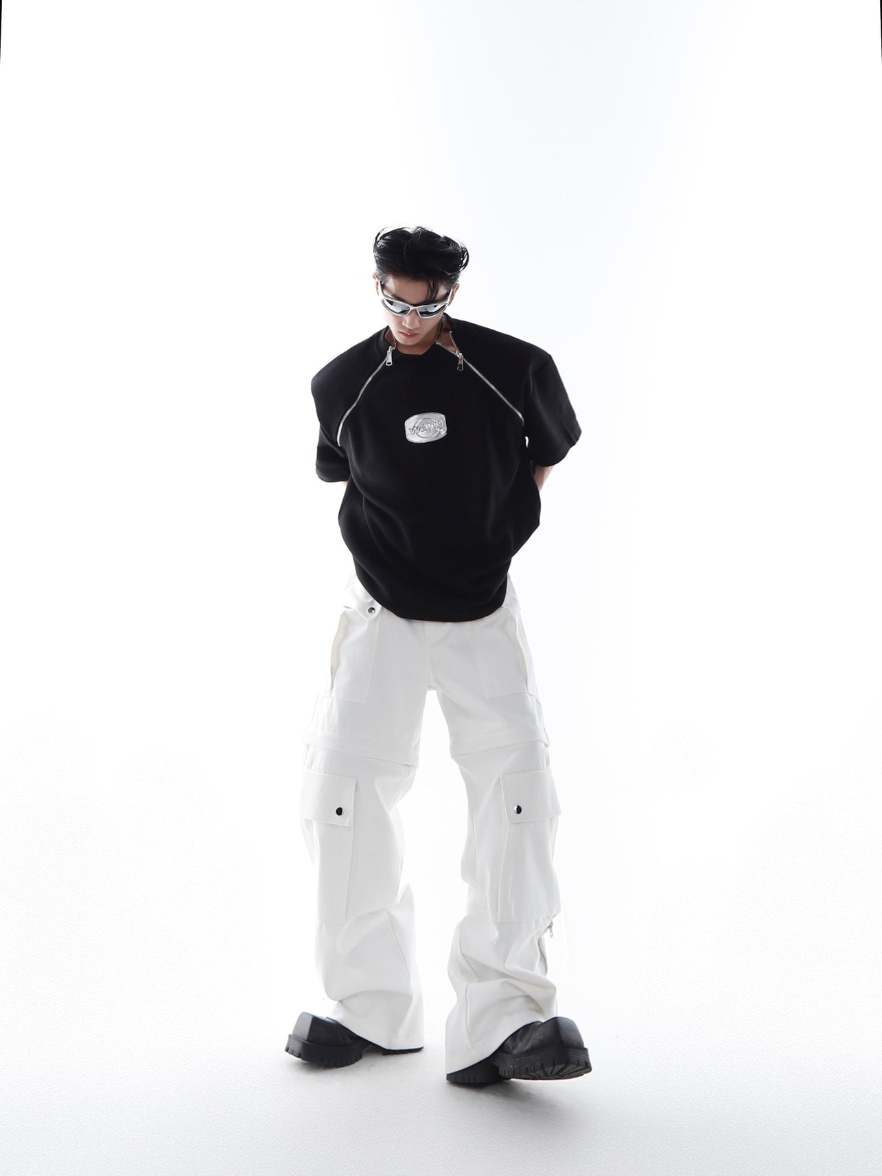 ArguE CulturE Metal Design Zipper Tee - COPPING THREADS - ArguE CulturE