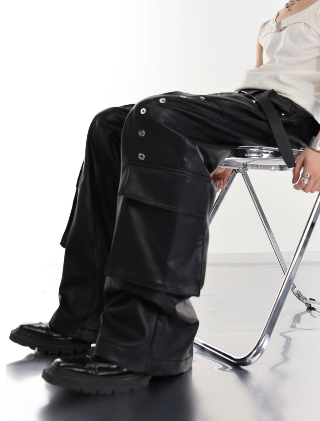 ArguE CulturE Metal Stud PU Trousers - COPPING THREADS - ArguE CulturE