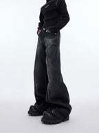 ArguE CulturE Metal Zipper Flared Denim - COPPING THREADS - ArguE CulturE