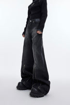 ArguE CulturE Metal Zipper Flared Denim - COPPING THREADS - ArguE CulturE