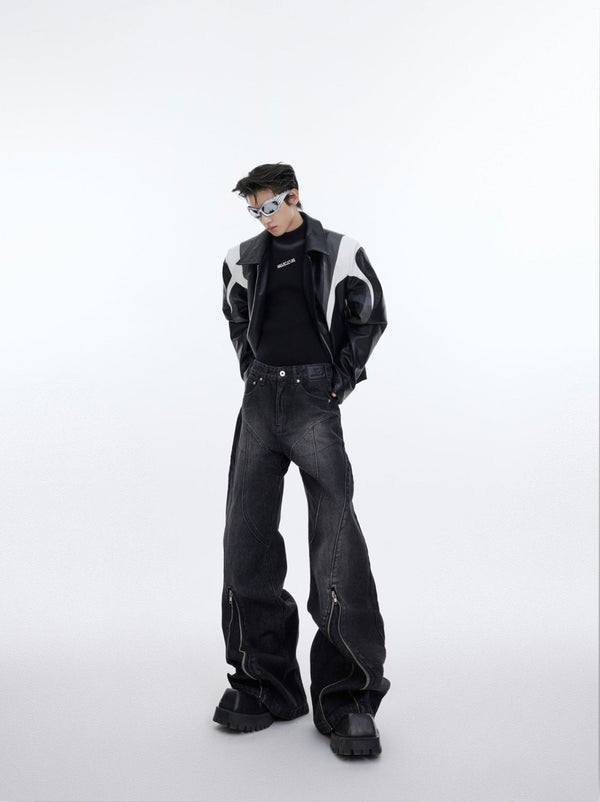 ArguE CulturE Metal Zipper Flared Denim - COPPING THREADS - ArguE CulturE