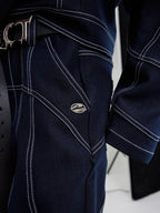 ArguE CulturE Multi - line Vintage Washed Denim Jacket - COPPING THREADS - ArguE CulturE