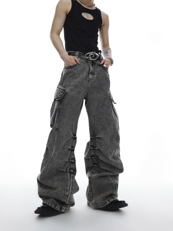 ArguE CulturE Oversized Pocket Flared Denim - COPPING THREADS - ArguE CulturE