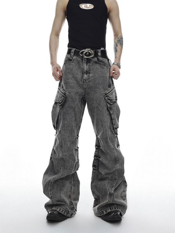 ArguE CulturE Oversized Pocket Flared Denim - COPPING THREADS - ArguE CulturE