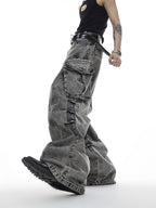 ArguE CulturE Oversized Pocket Flared Denim - COPPING THREADS - ArguE CulturE