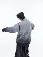 ArguE CulturE Polka Dot Gradient V - neck Silhouette Sweater - COPPING THREADS - ArguE CulturE