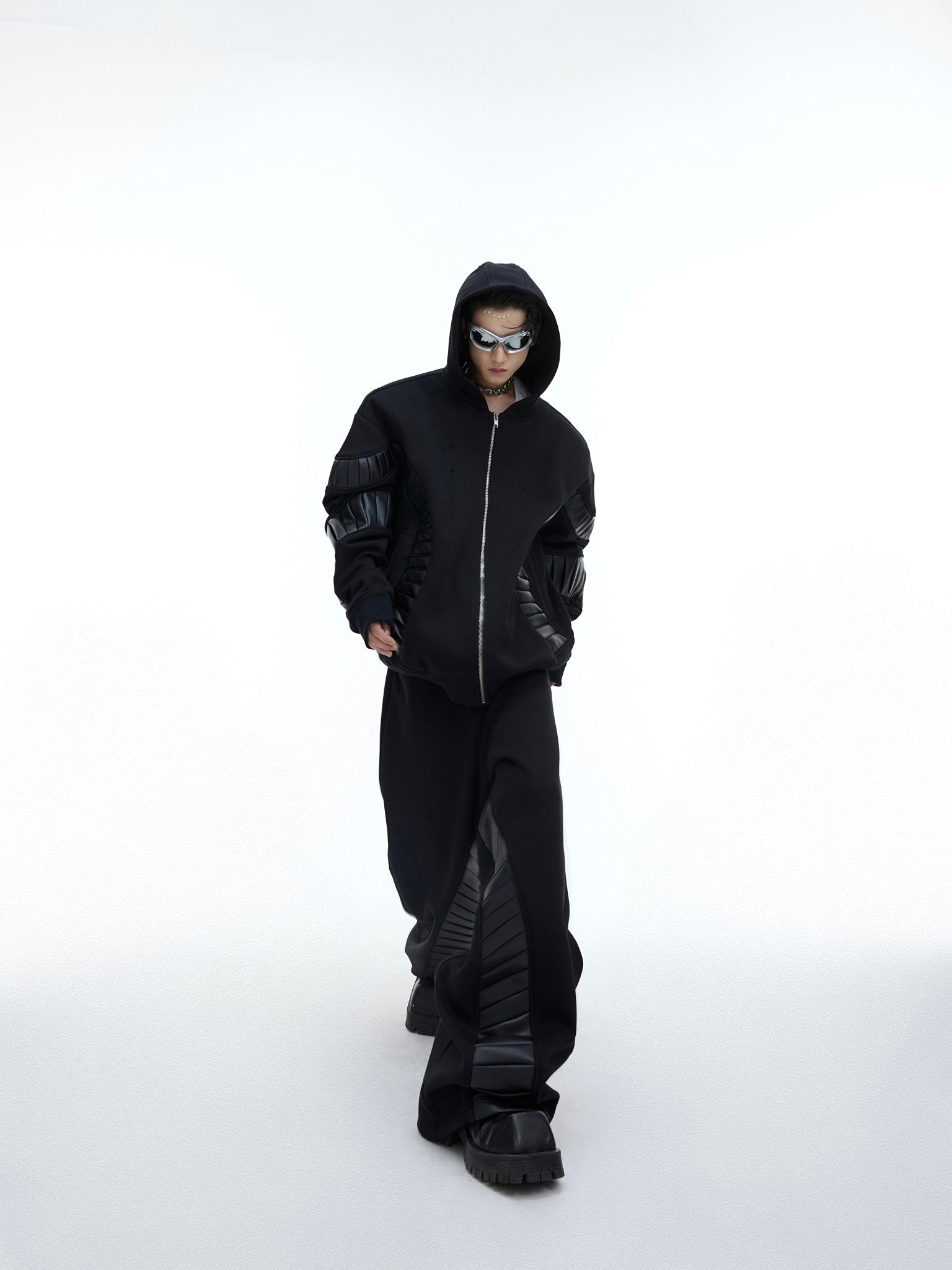 ArguE CulturE PU Leather Patchwork Trousers - COPPING THREADS - ArguE CulturE