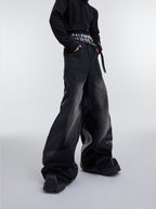 ArguE CulturE PU Leather Washed Patchwork Contrast Denim - COPPING THREADS - ArguE CulturE