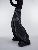 ArguE CulturE PU Leather Washed Patchwork Contrast Denim - COPPING THREADS - ArguE CulturE