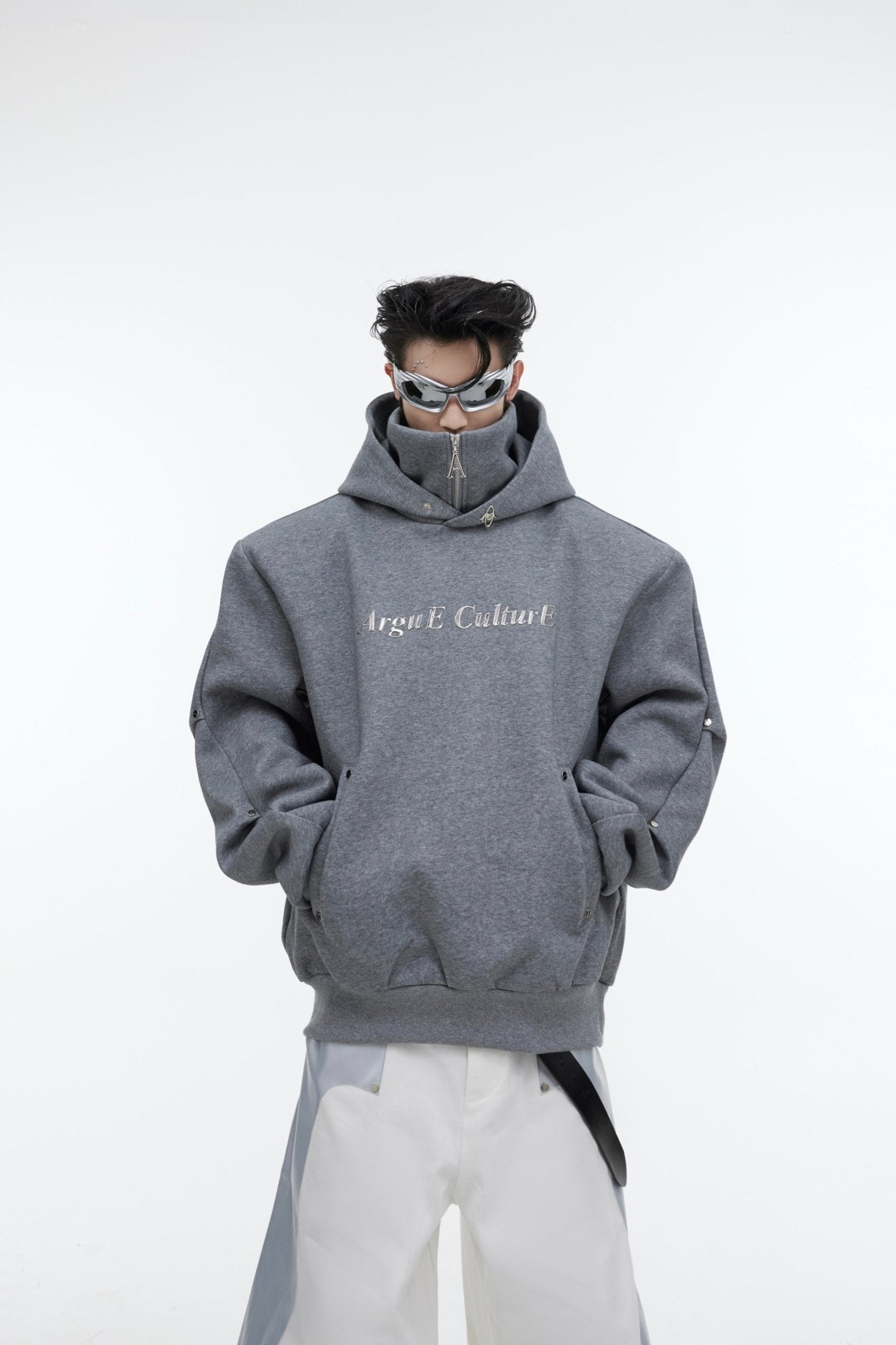 ArguE CulturE Sequined Double - Layer Metal Button Hoodie - COPPING THREADS - ArguE CulturE Hauptbild