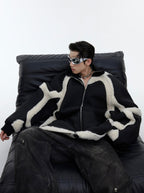 ArguE CulturE Sheep Wool Thickened PU Leather Jacket - COPPING THREADS - ArguE CulturE