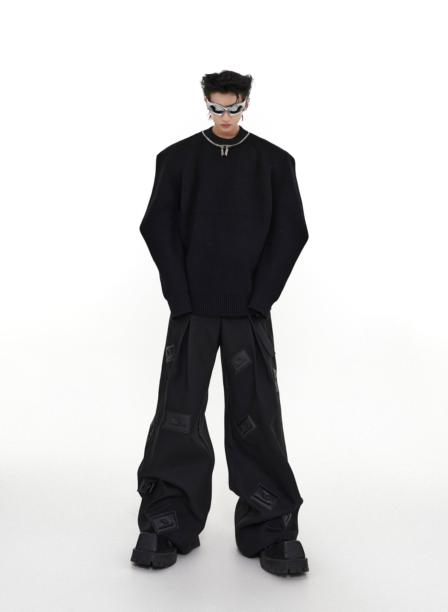 ArguE CulturE Textured Leather Pressed Trousers - COPPING THREADS - ArguE CulturE