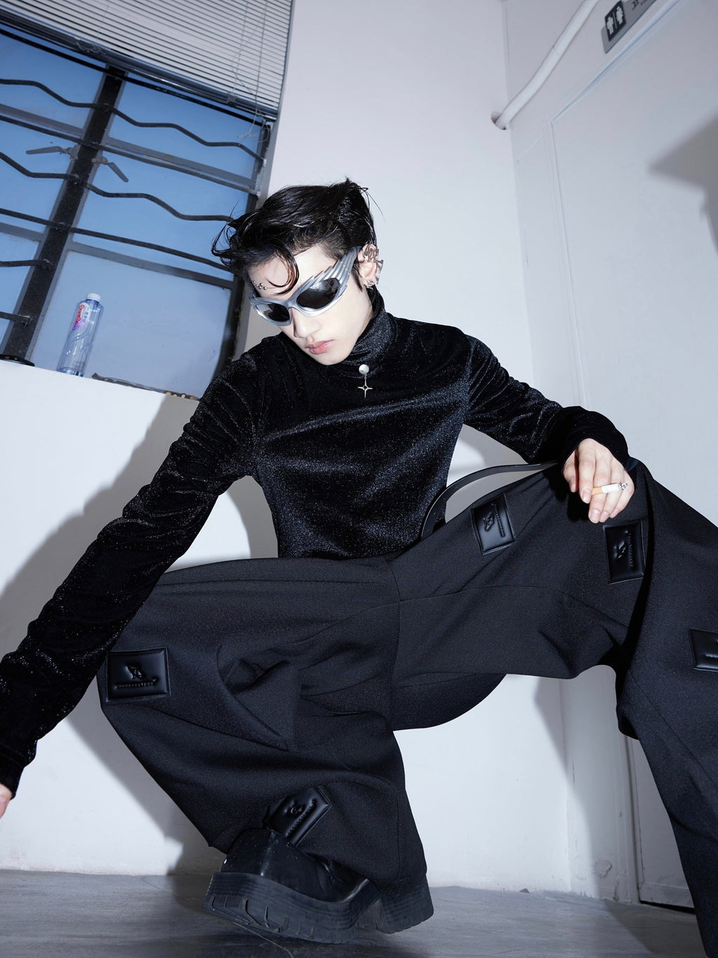 ArguE CulturE Textured Leather Pressed Trousers - COPPING THREADS - ArguE CulturE