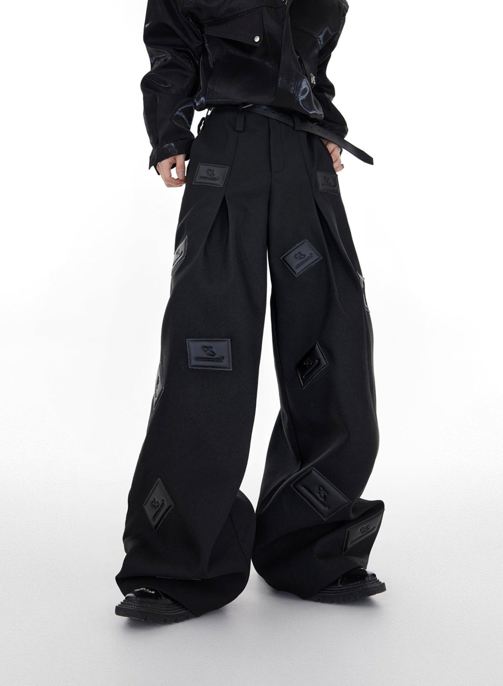 ArguE CulturE Textured Leather Pressed Trousers - COPPING THREADS - ArguE CulturE