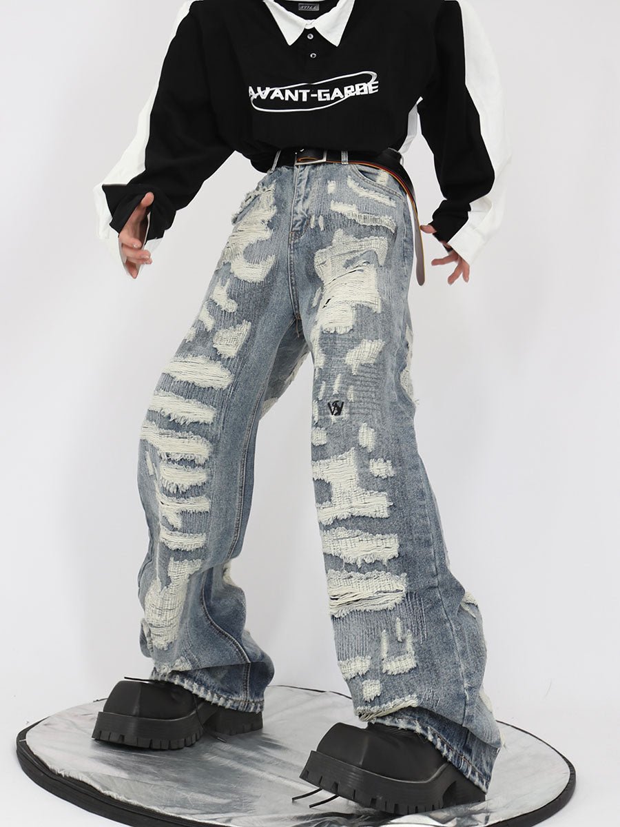 ArguE CulturE Washed Distressed Vintage Denim - COPPING THREADS - ArguE CulturE