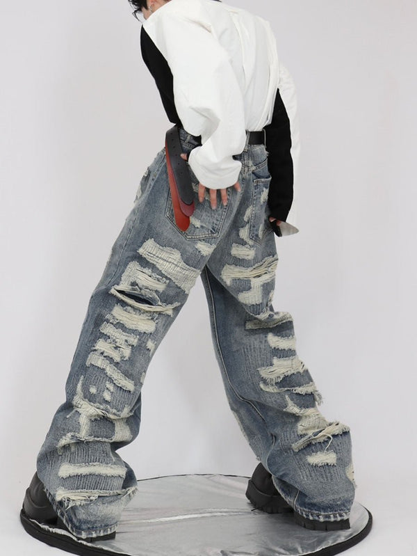 ArguE CulturE Washed Distressed Vintage Denim - COPPING THREADS - ArguE CulturE