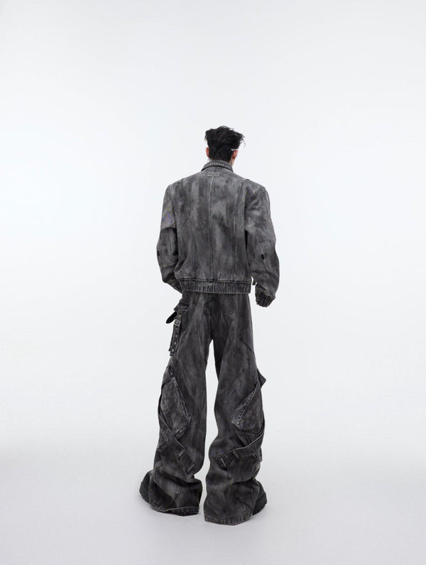 ArguE CulturE Wasteland Style Oversized Pocket Denim Jacket - COPPING THREADS - ArguE CulturE