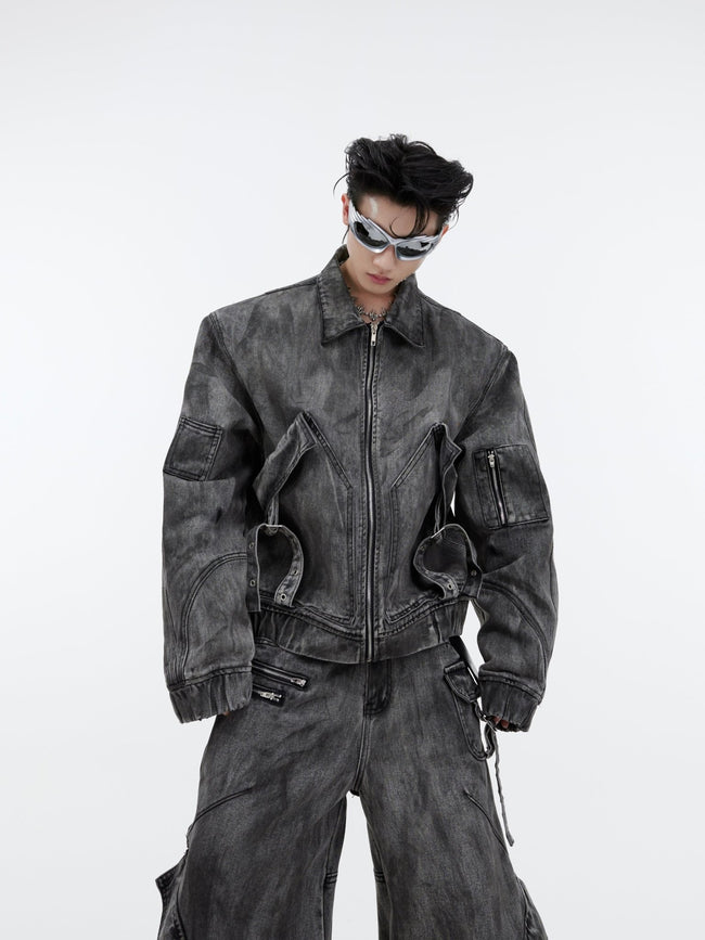 ArguE CulturE Wasteland Style Oversized Pocket Denim Jacket - COPPING THREADS - ArguE CulturE Hover Image