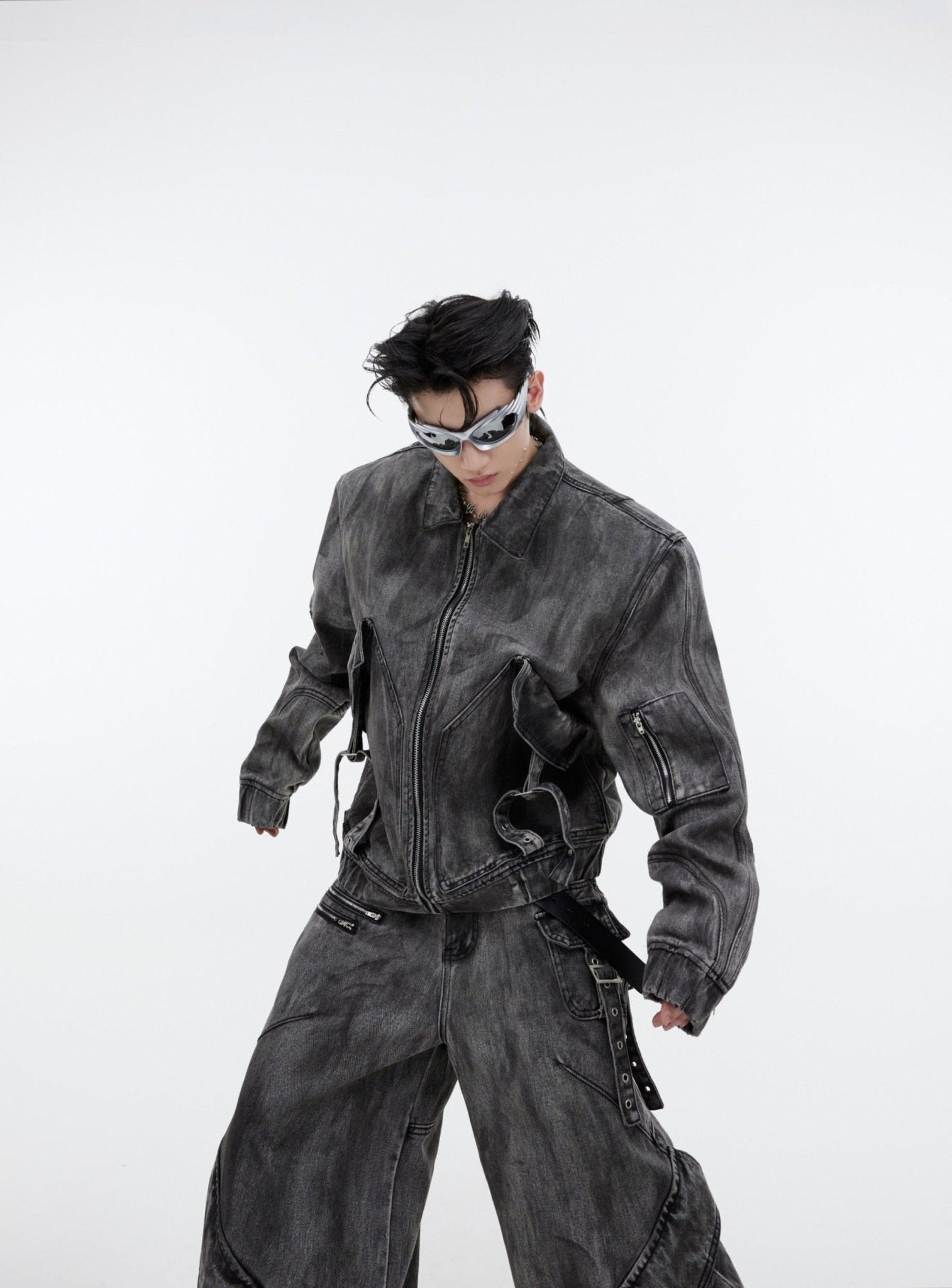 ArguE CulturE – Übergroße Jeansjacke im Wasteland-Stil mit Taschen Zweitbild