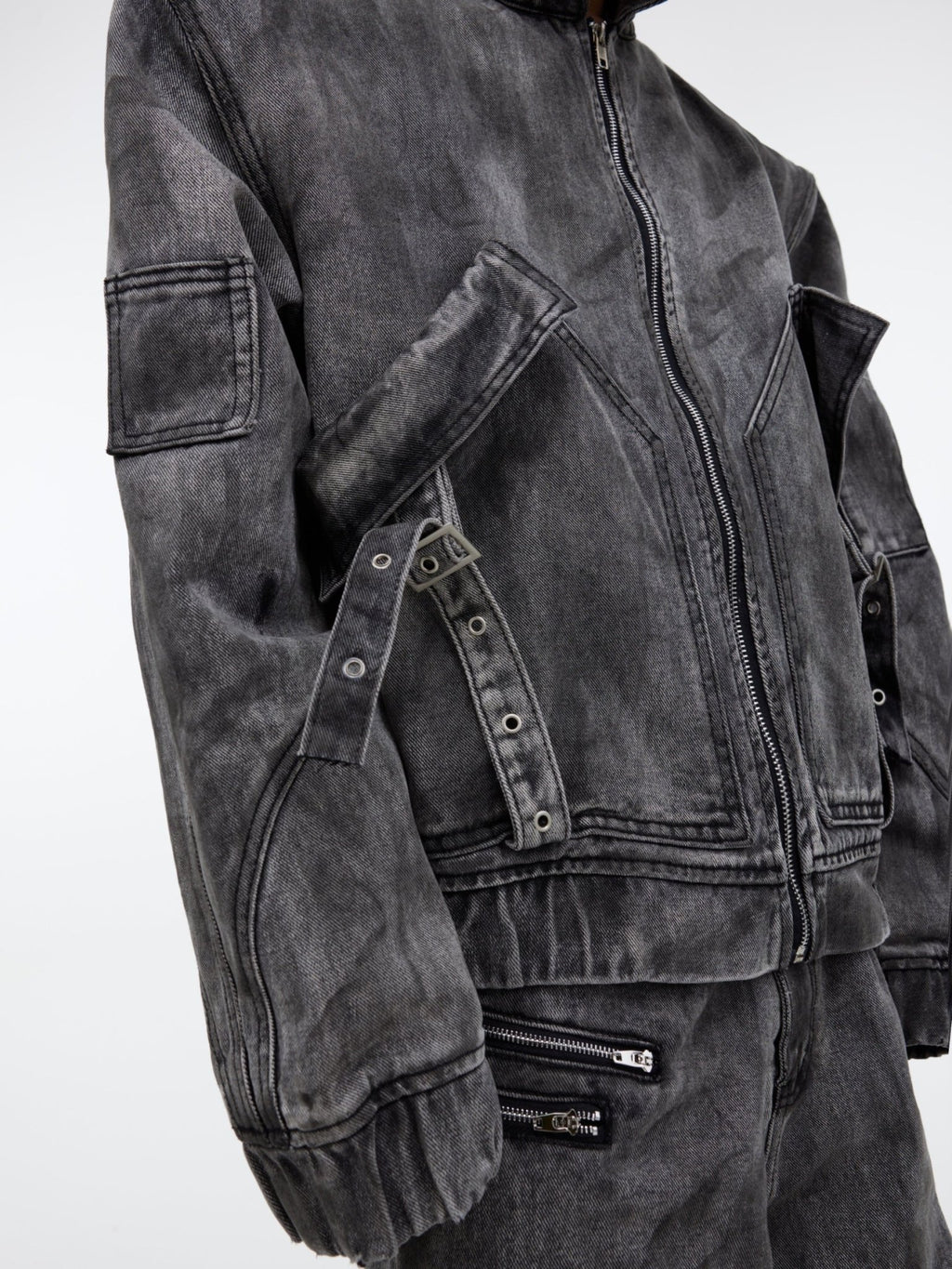 ArguE CulturE Wasteland Style Oversized Pocket Denim Jacket - COPPING THREADS - ArguE CulturE